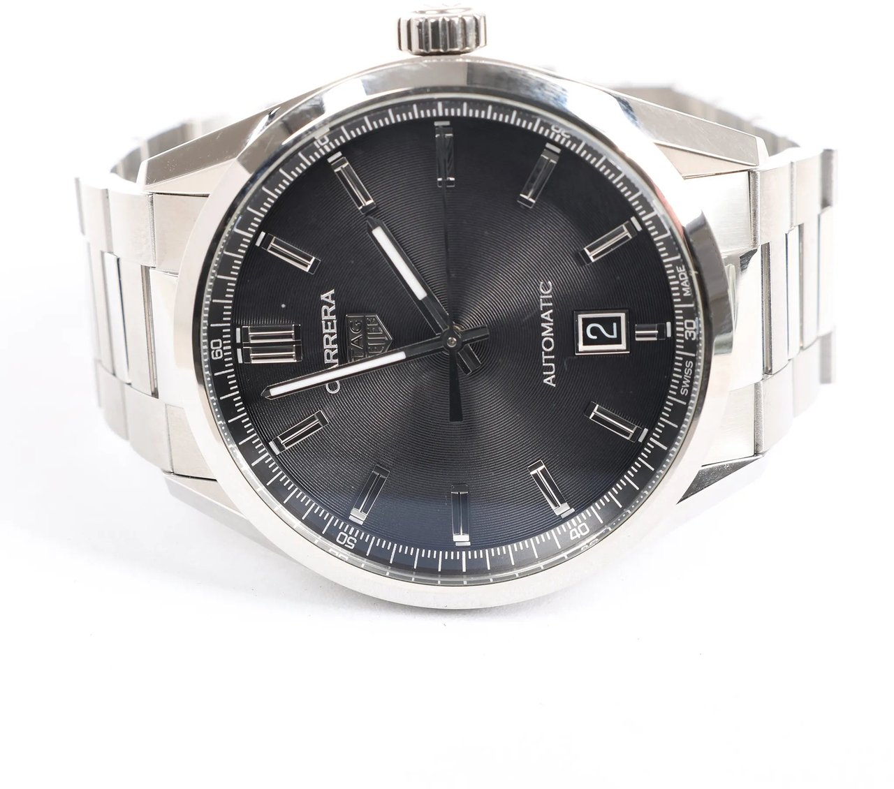 Tag Heuer TAG Heuer Carrera Calibre 5  WBN2110 BEG0987 SS AT Watch with Black Dial Zwart