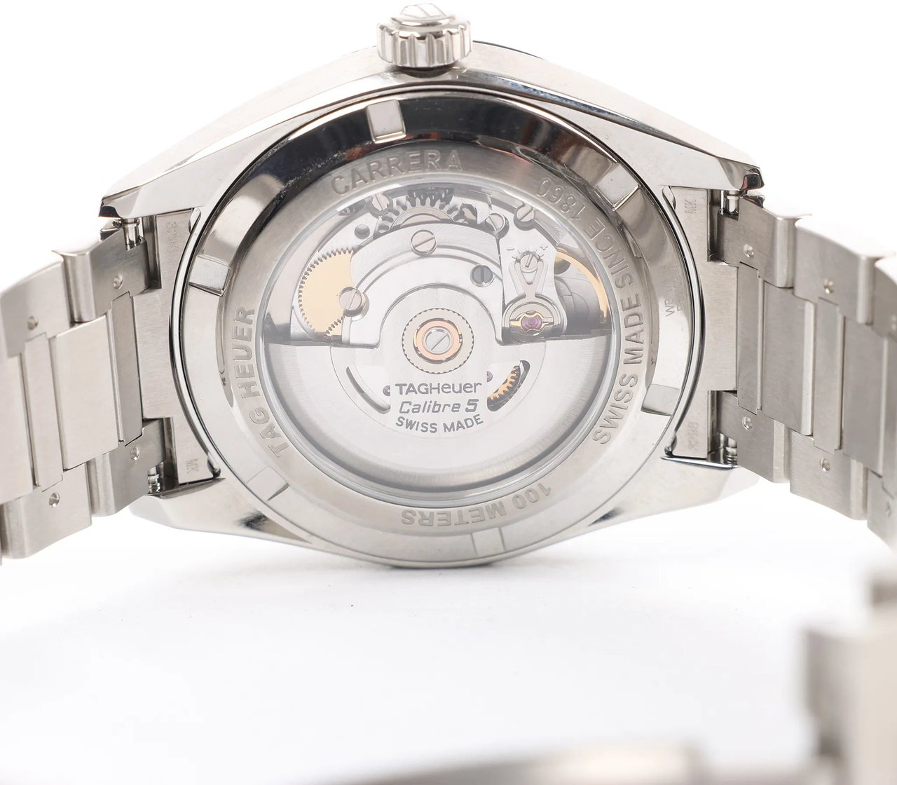 Tag Heuer TAG Heuer Carrera Calibre 5  WBN2110 BEG0987 SS AT Watch with Black Dial Zwart