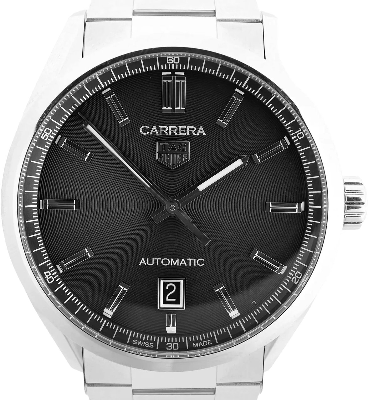 Tag Heuer TAG Heuer Carrera Calibre 5  WBN2110 BEG0987 SS AT Watch with Black Dial Zwart