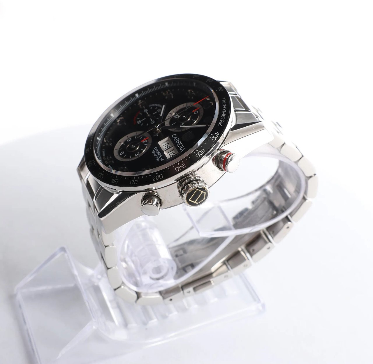 Tag Heuer TAG Heuer Carrera Calibre 16 CV2A10.BA0796 RPM4267 SS AT Watch with Black Dial Zwart