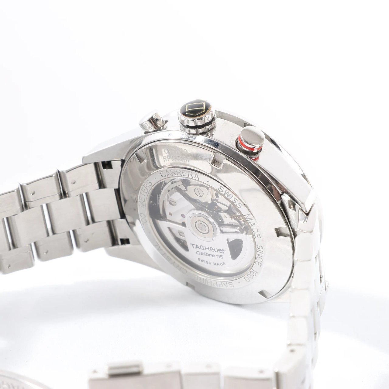 Tag Heuer TAG Heuer Carrera Calibre 16 CV2A10.BA0796 RPM4267 SS AT Watch with Black Dial Zwart