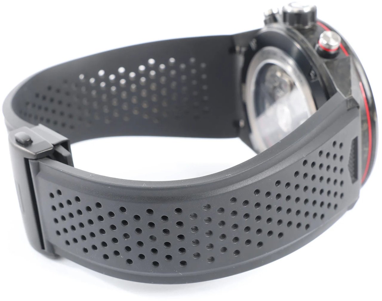 Tag Heuer TAG Heuer Carrera Calibre Heuer 02 CBG2A91.FT6173 RTS7665 Carbon SS & Rubber AT Watch with Black Skeleton Dial Zwart