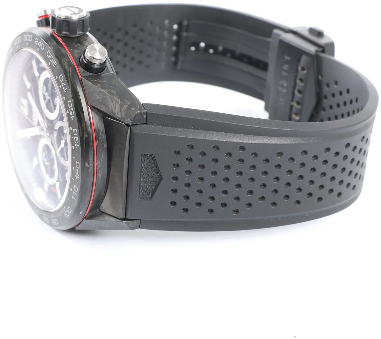 Tag Heuer TAG Heuer Carrera Calibre Heuer 02 CBG2A91.FT6173 RTS7665 Carbon SS & Rubber AT Watch with Black Skeleton Dial Zwart