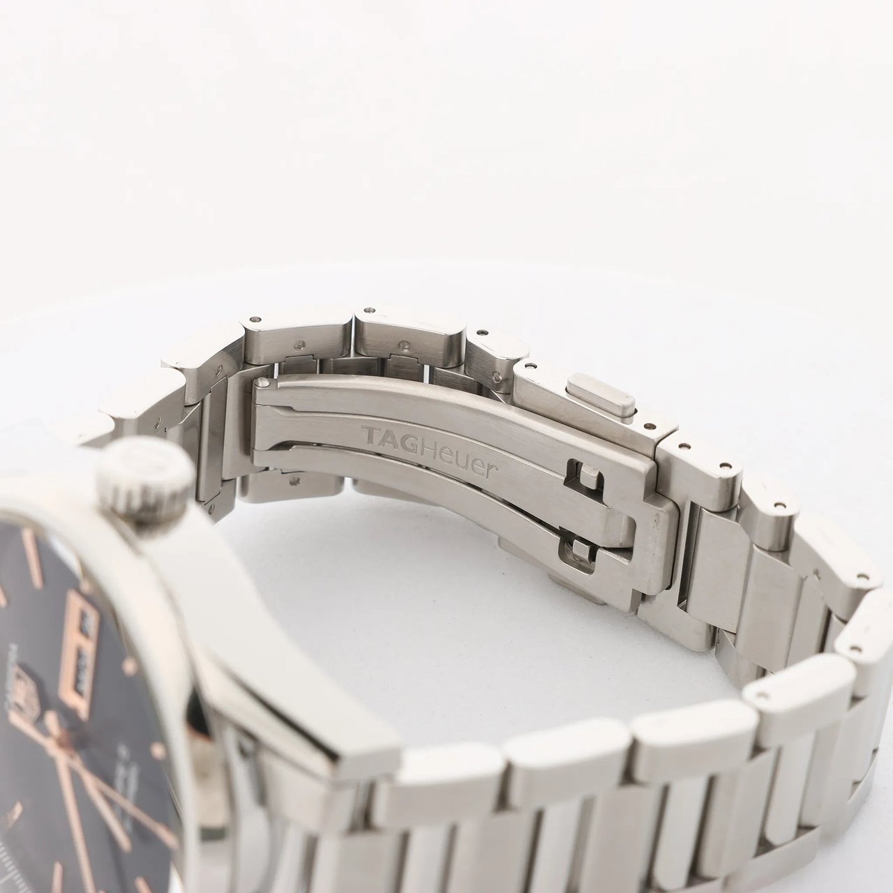 Tag Heuer TAG Heuer Carrera Calibre 5 WAR201C-1 WMF4244 SS AT Watch with Black Dial Zwart