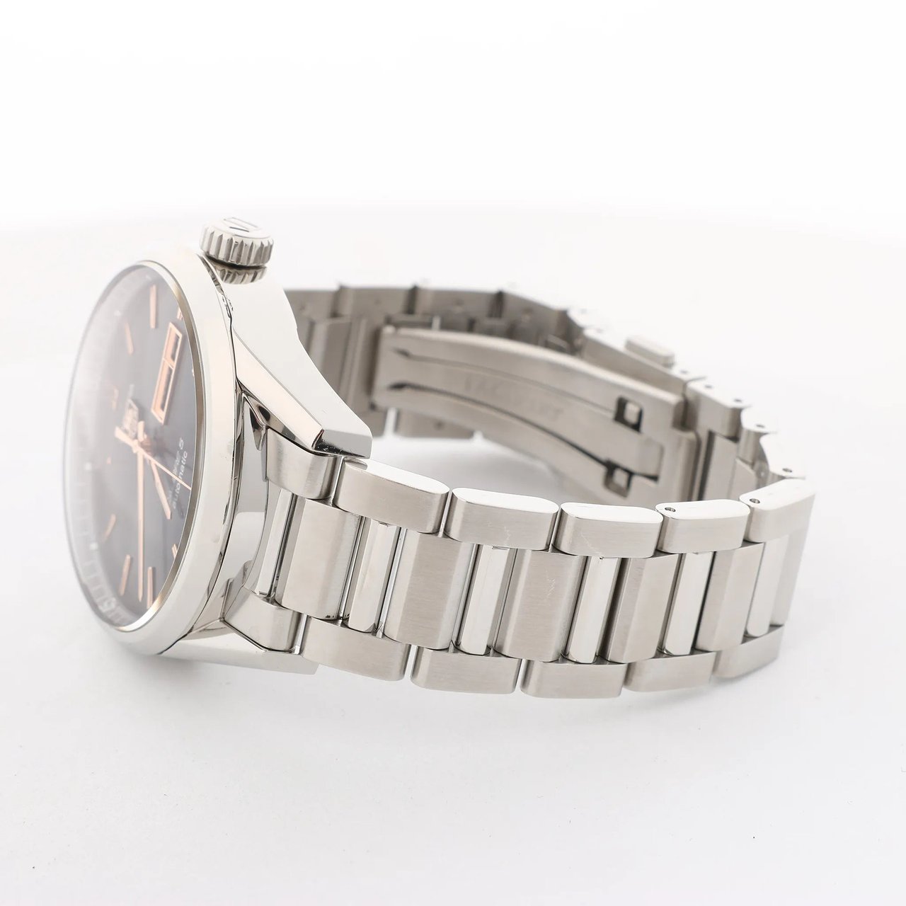 Tag Heuer TAG Heuer Carrera Calibre 5 WAR201C-1 WMF4244 SS AT Watch with Black Dial Zwart