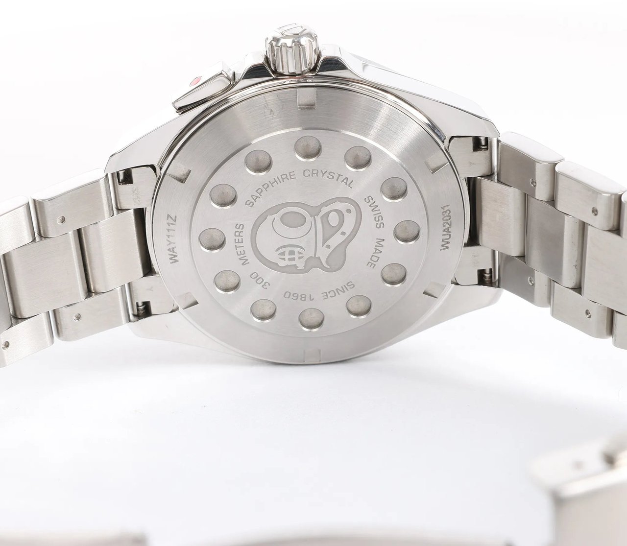 Tag Heuer TAG Heuer Aqua Racer WAY111Z WUA2031 SS QZ Watch with Black Dial Zwart