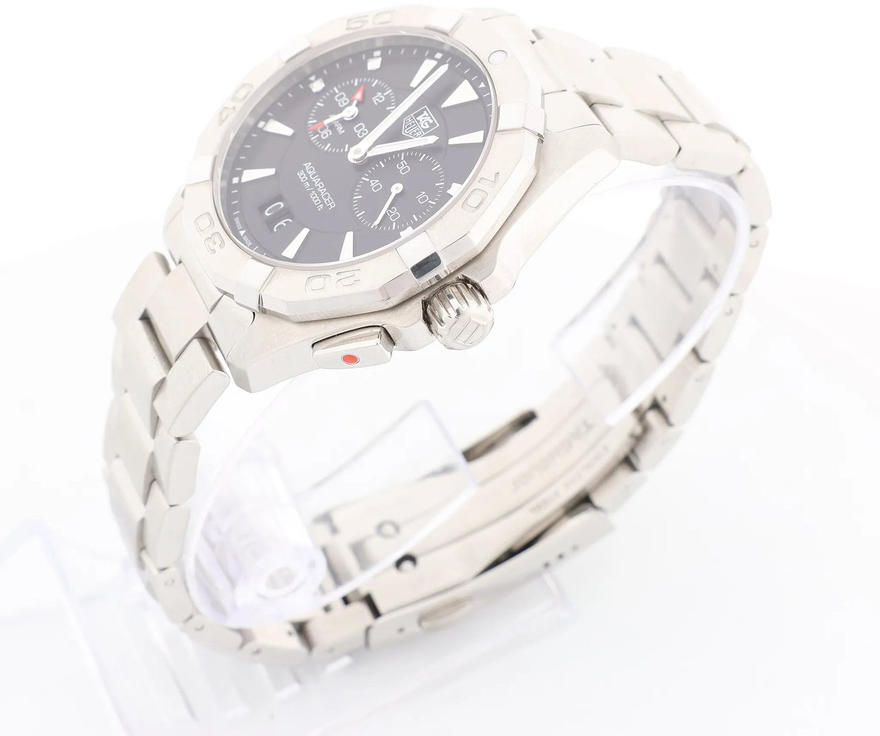 Tag Heuer TAG Heuer Aqua Racer WAY111Z WUA2031 SS QZ Watch with Black Dial Zwart