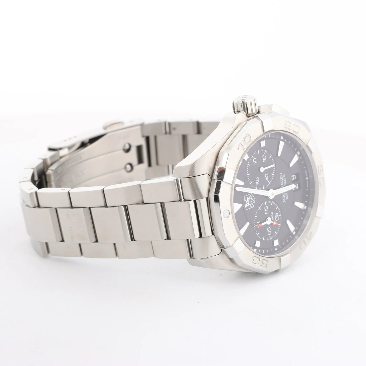 Tag Heuer TAG Heuer Aqua Racer WAY111Z WUA2031 SS QZ Watch with Black Dial Zwart