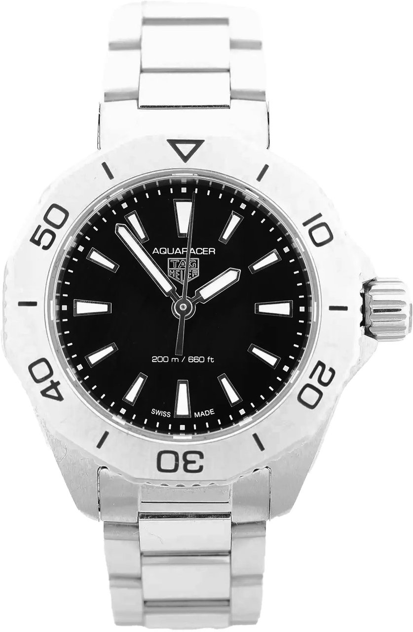 Tag Heuer TAG Heuer Aquaracer WBP1410 BRT1551 SS QZ Black Dial Watch Zwart
