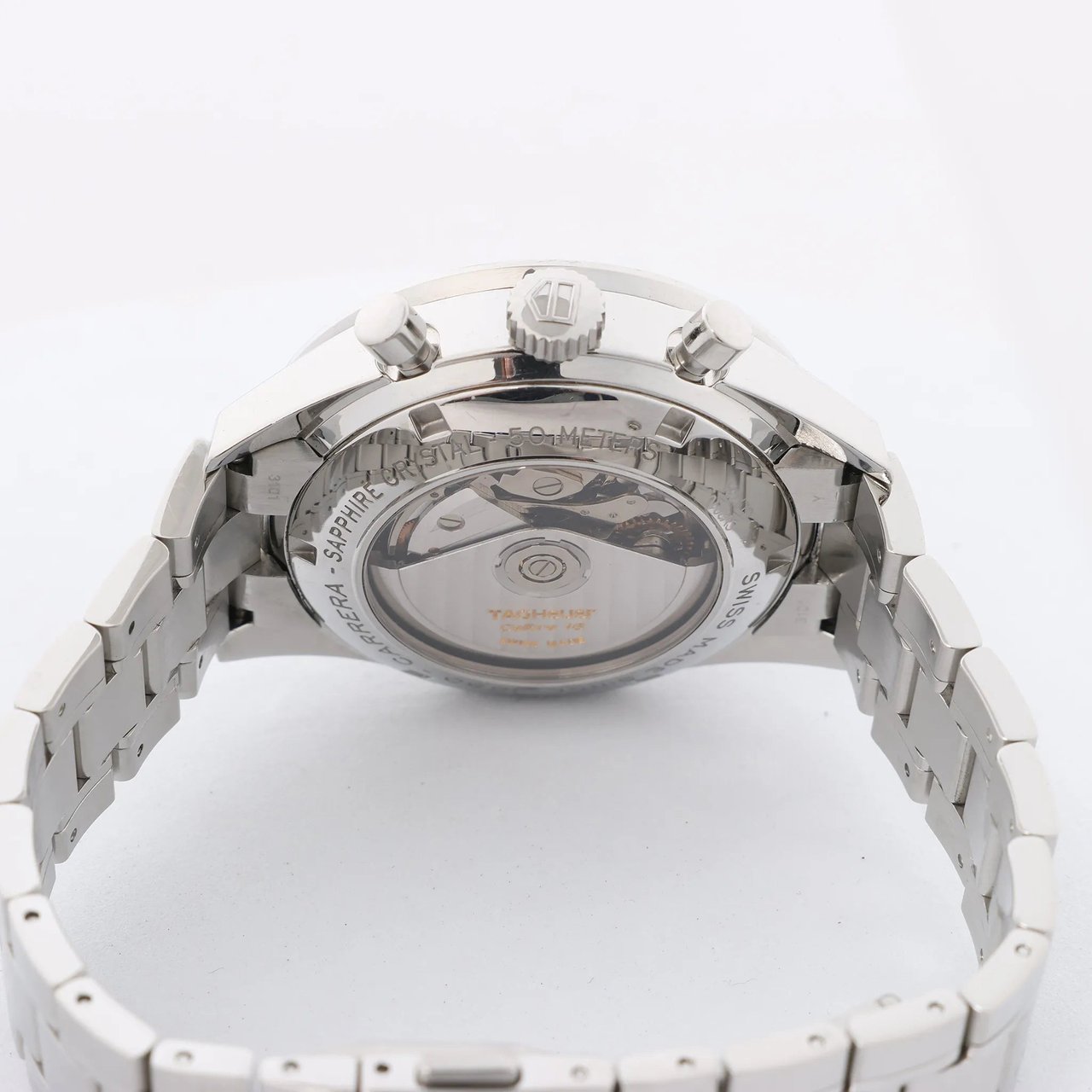 Tag Heuer TAG Heuer Carrera CV2010 GL7734 SS AT Watch with Black Dial Zwart