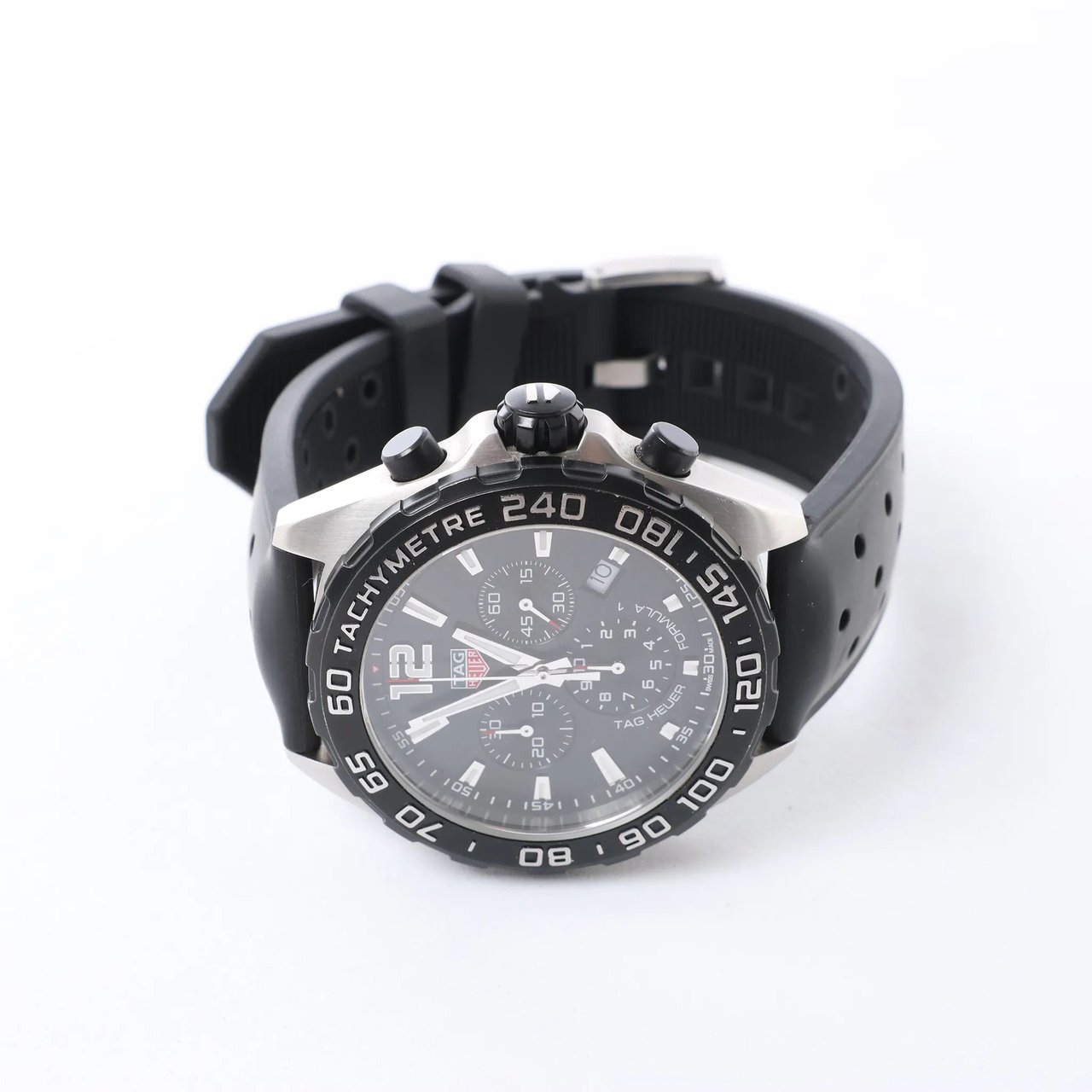 TAG Heuer Formula 1 CAZ1010 RTZ0821 SS x Rubber QZ Watch with Black Dial Zwart