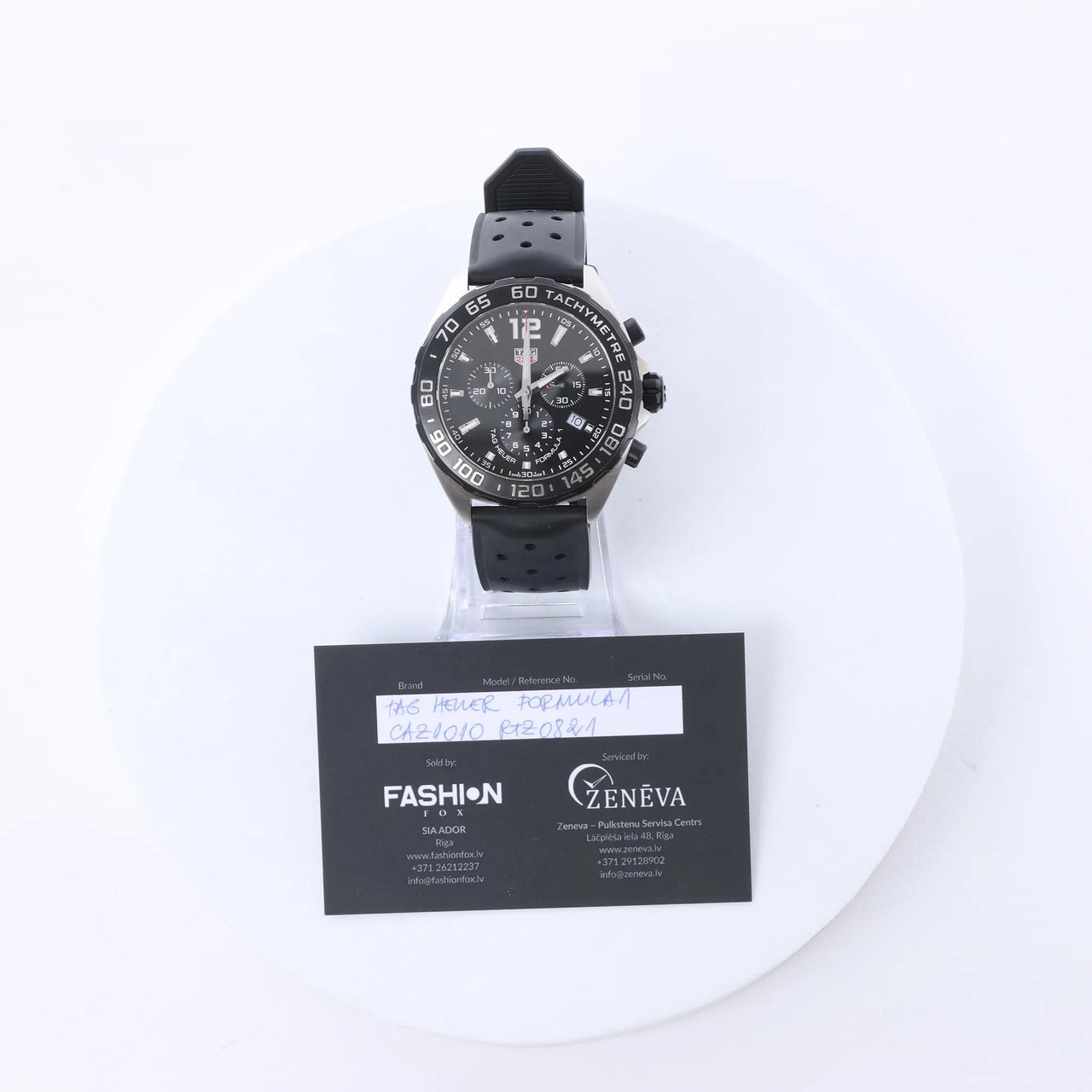 TAG Heuer Formula 1 CAZ1010 RTZ0821 SS x Rubber QZ Watch with Black Dial Zwart