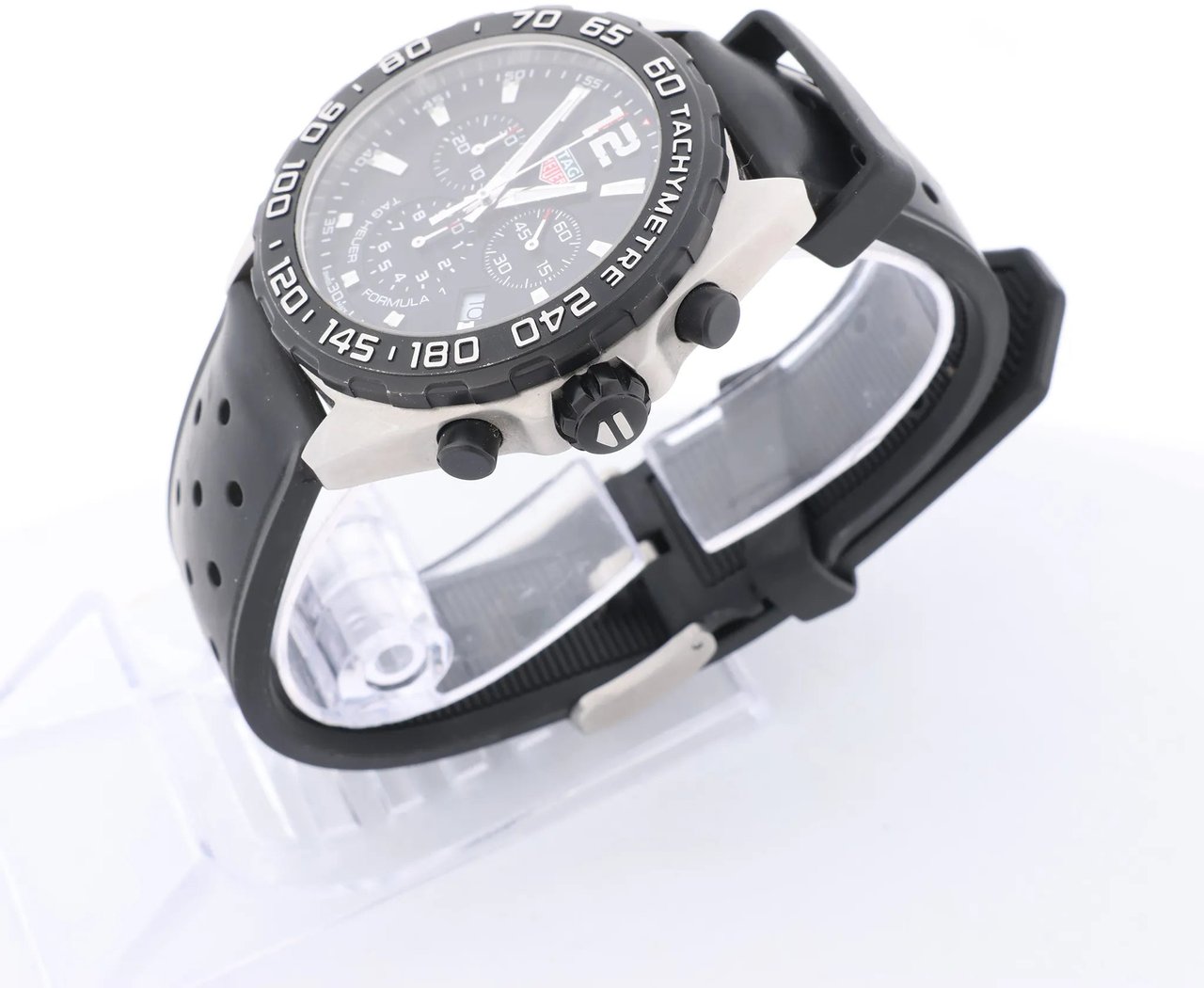 TAG Heuer Formula 1 CAZ1010 RTZ0821 SS x Rubber QZ Watch with Black Dial Zwart