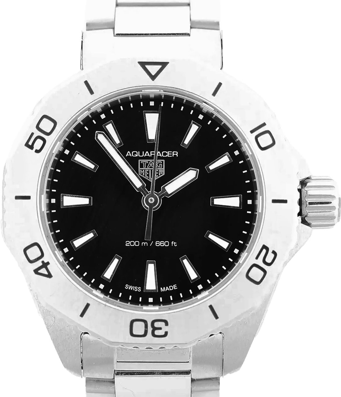 TAG Heuer Aquaracer WBP1410 BRT1551 SS QZ Black Dial Watch Zwart
