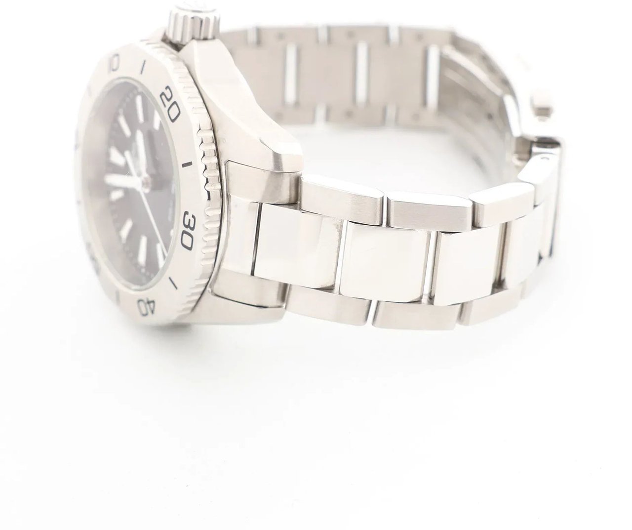 TAG Heuer Aquaracer WBP1410 BRT1551 SS QZ Black Dial Watch Zwart