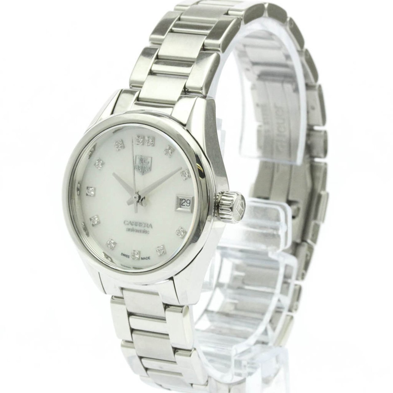 Tag Heuer Carrera Calibre 9 Automatic Stainless Steel with Mother of Pearl and Diamond Markers 28 Divers