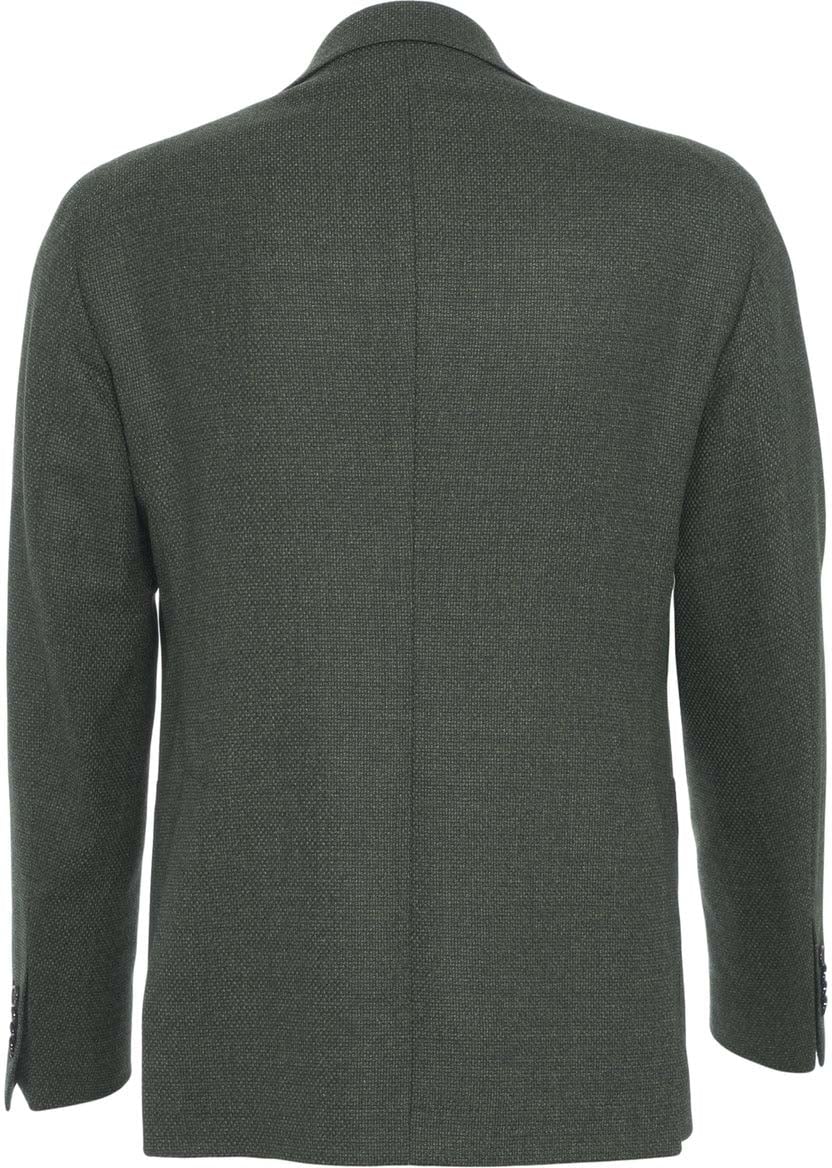 Tagliatore Virgin wool single-breasted blazer Groen