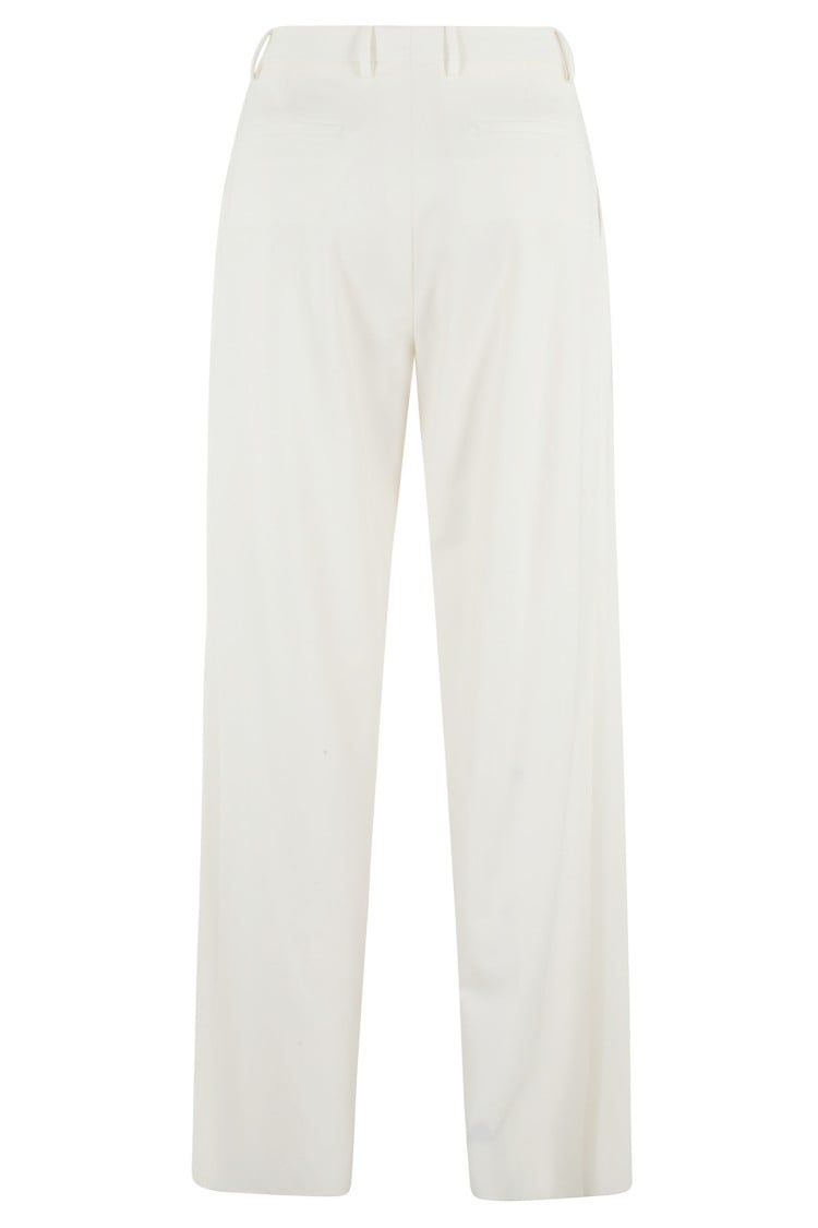 Tagliatore Wide-Leg Trousers With Central Closure Wit