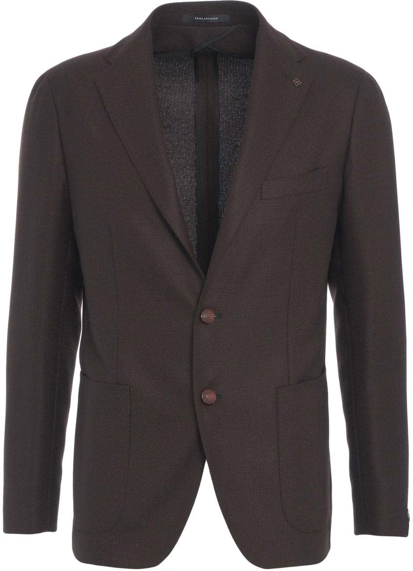 Tagliatore Virgin wool single-breasted blazer Paars