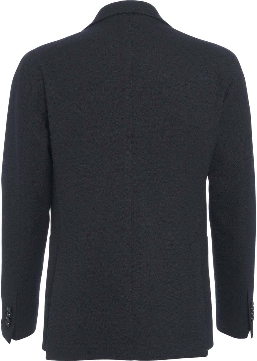 Tagliatore Textured virgin wool blazer Blauw