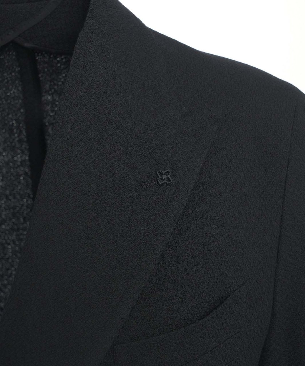 Tagliatore Virgin wool double-breasted blazer Zwart