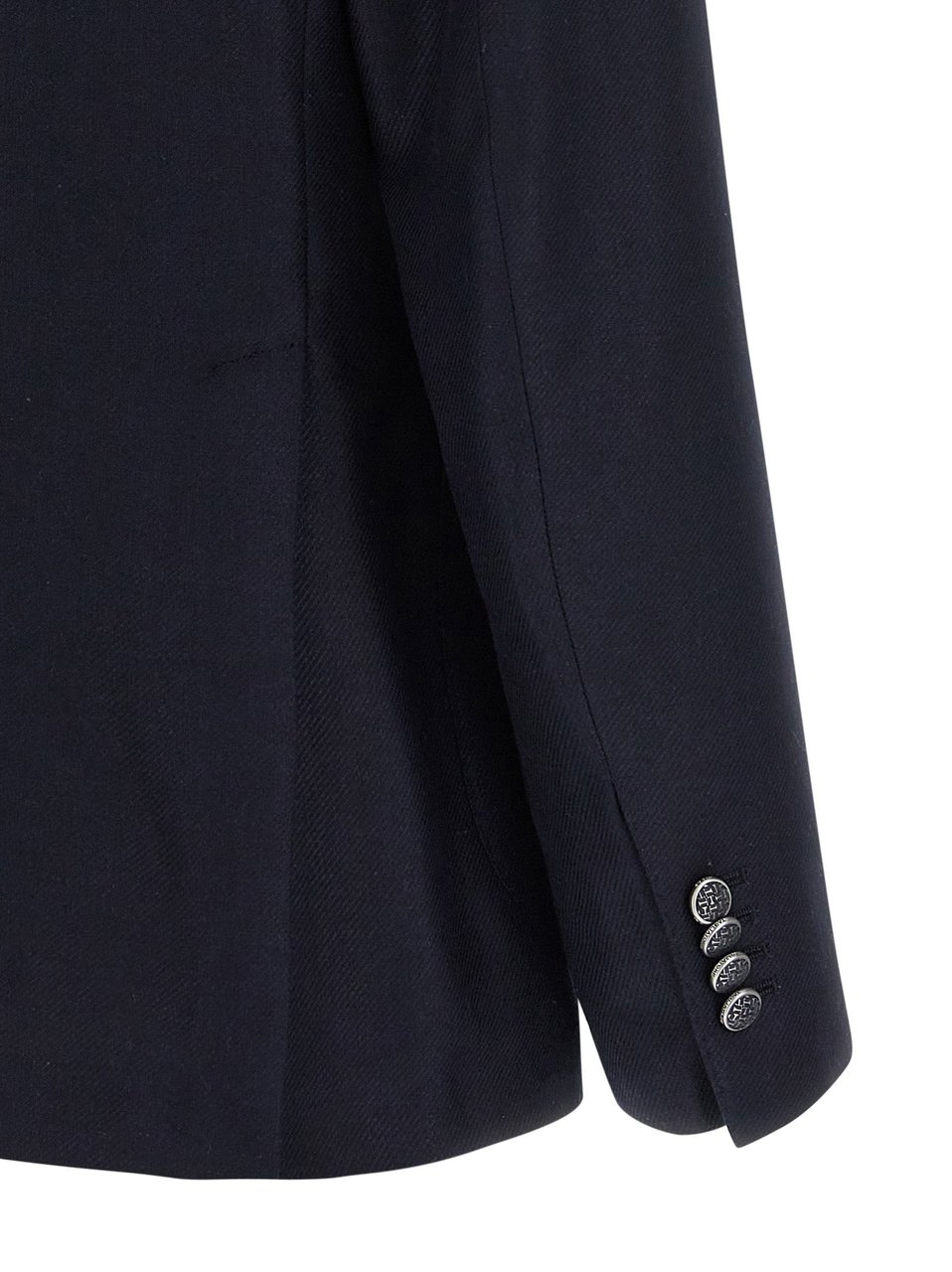 Tagliatore Blue Silk Blazer Blauw