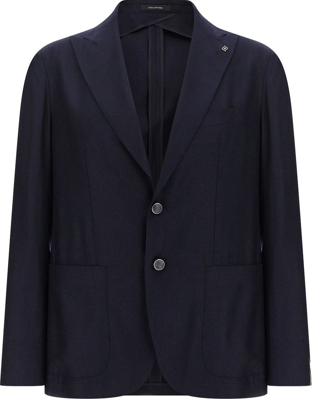 Tagliatore Blue Silk Blazer Blauw