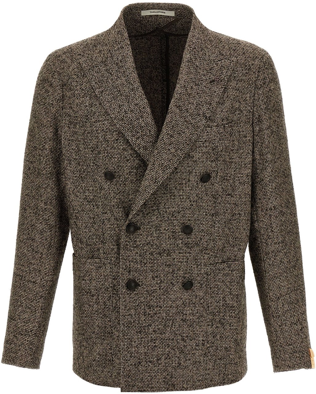 Tagliatore Brown Virgin Wool Blazer Bruin