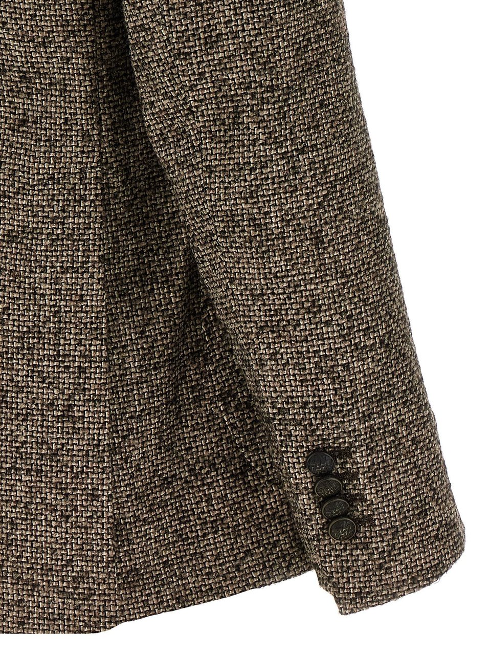 Tagliatore Brown Virgin Wool Blazer Bruin