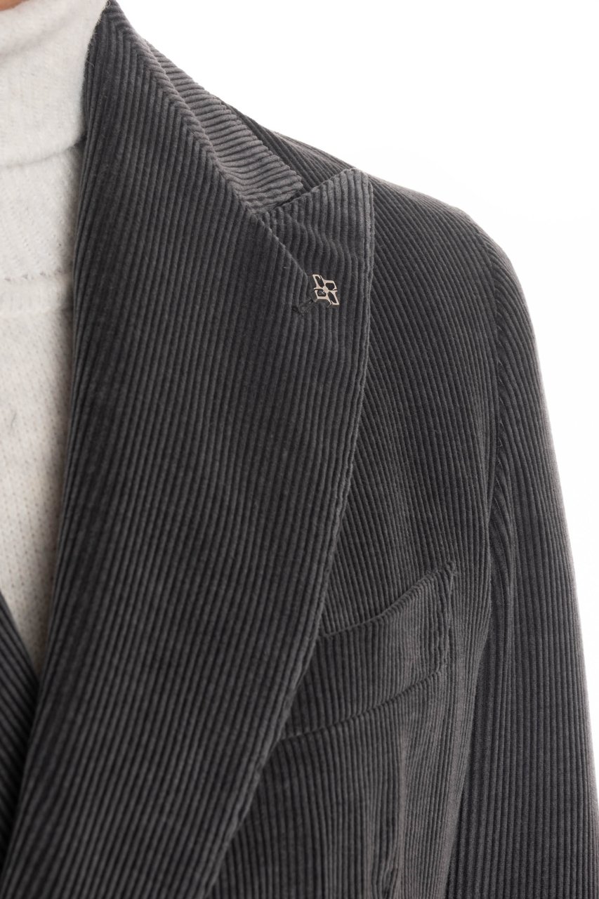 Tagliatore Double-Breasted Cashco Velvet Jacket Mod. Montecarlo Zwart