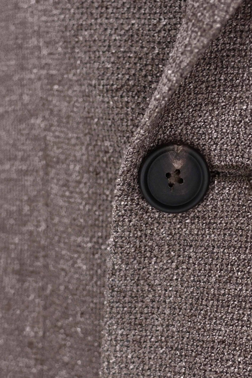 Tagliatore Montecarlo Line Double-Breasted Silk-Wool Jacket Grijs