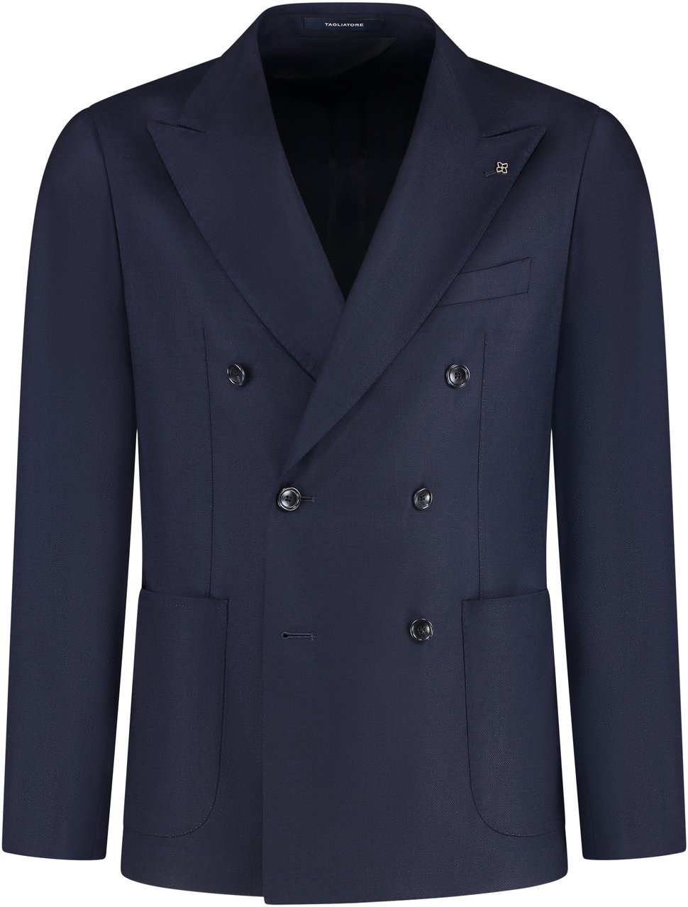 Tagliatore Double-breasted virgin wool jacket Blauw