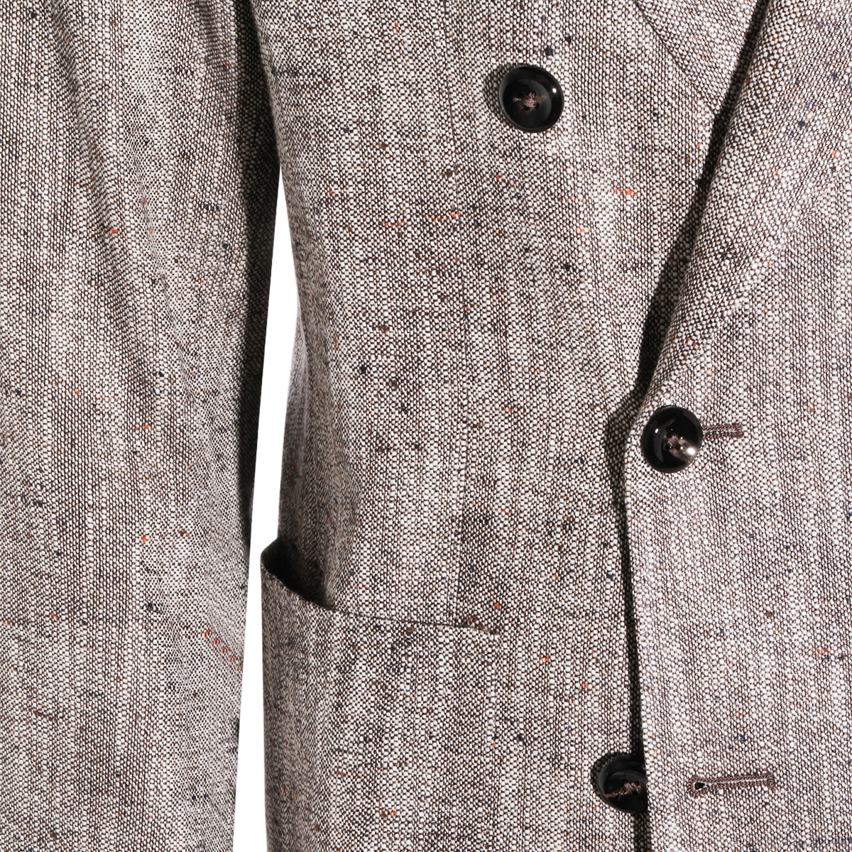 Tagliatore Structured Beige Jacket with Design Grijs