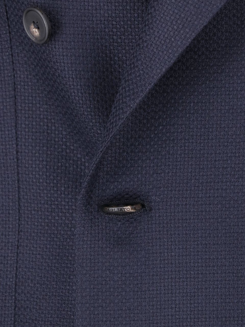 Tagliatore Navy Blue Virgin Wool Blazer Blauw