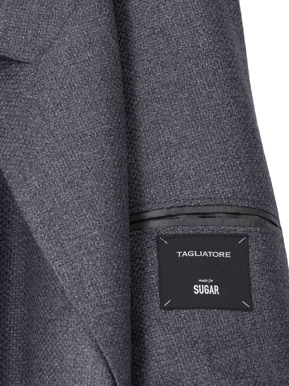 Tagliatore Double-Breasted Grey Virgin Wool Blazer with Peak Lapel Grijs