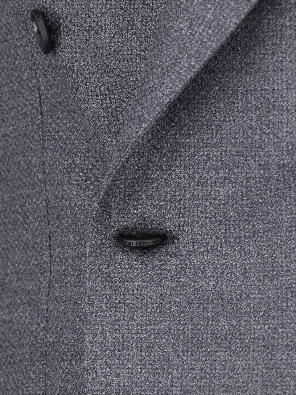 Tagliatore Double-Breasted Grey Virgin Wool Blazer with Peak Lapel Grijs