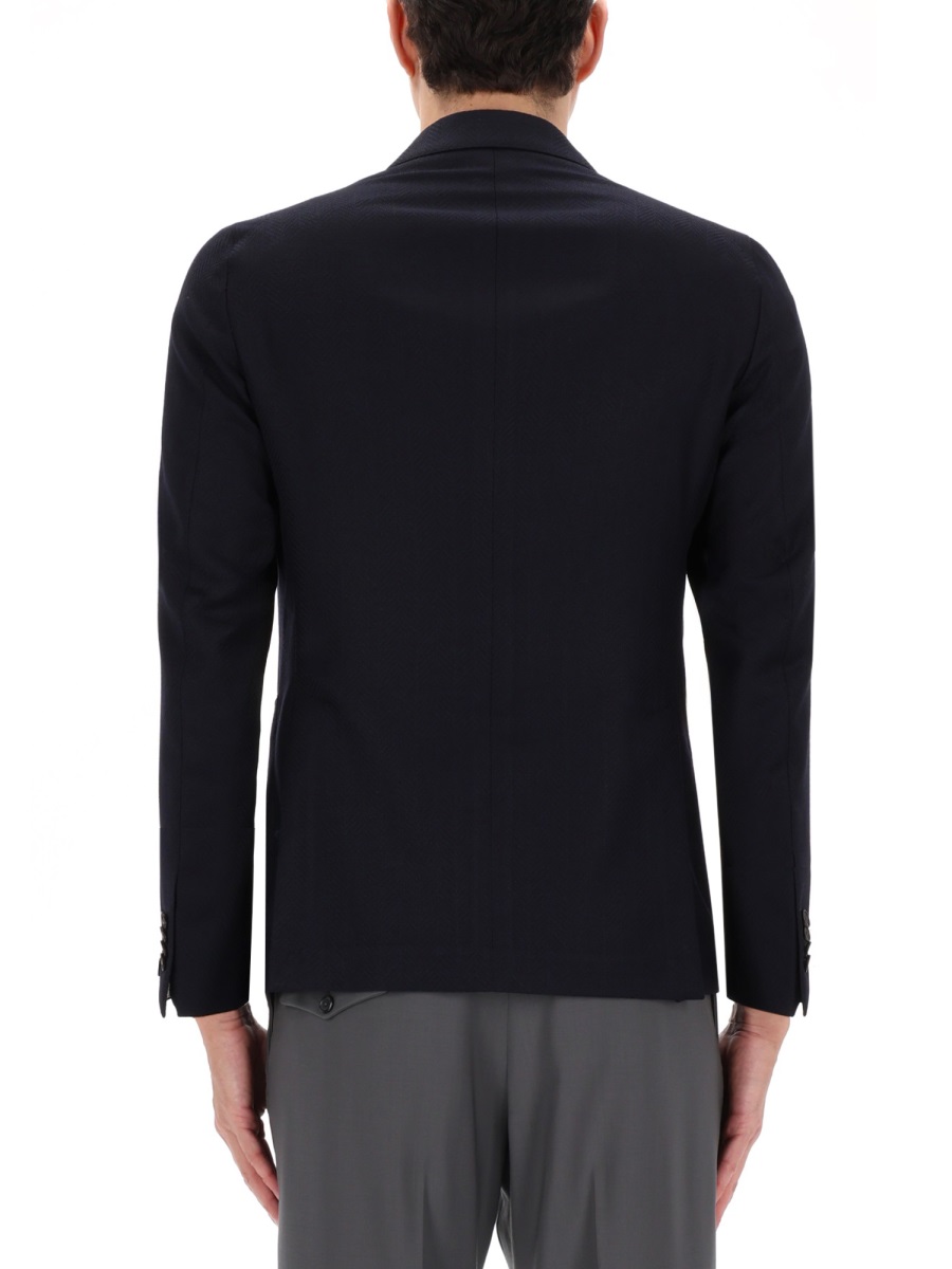 Tagliatore Montecarlo Virgin Wool Structured Blazer Zwart