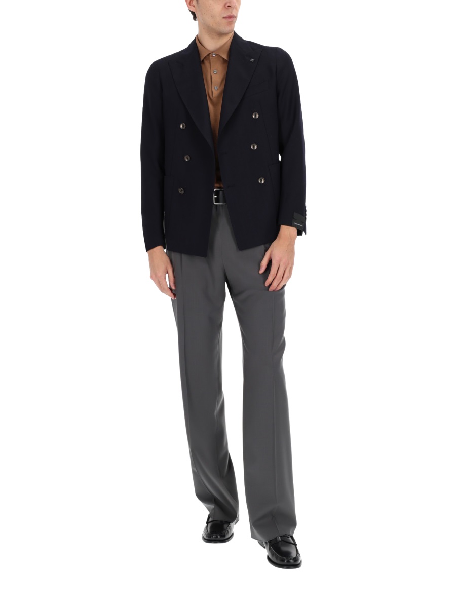 Tagliatore Montecarlo Virgin Wool Structured Blazer Zwart