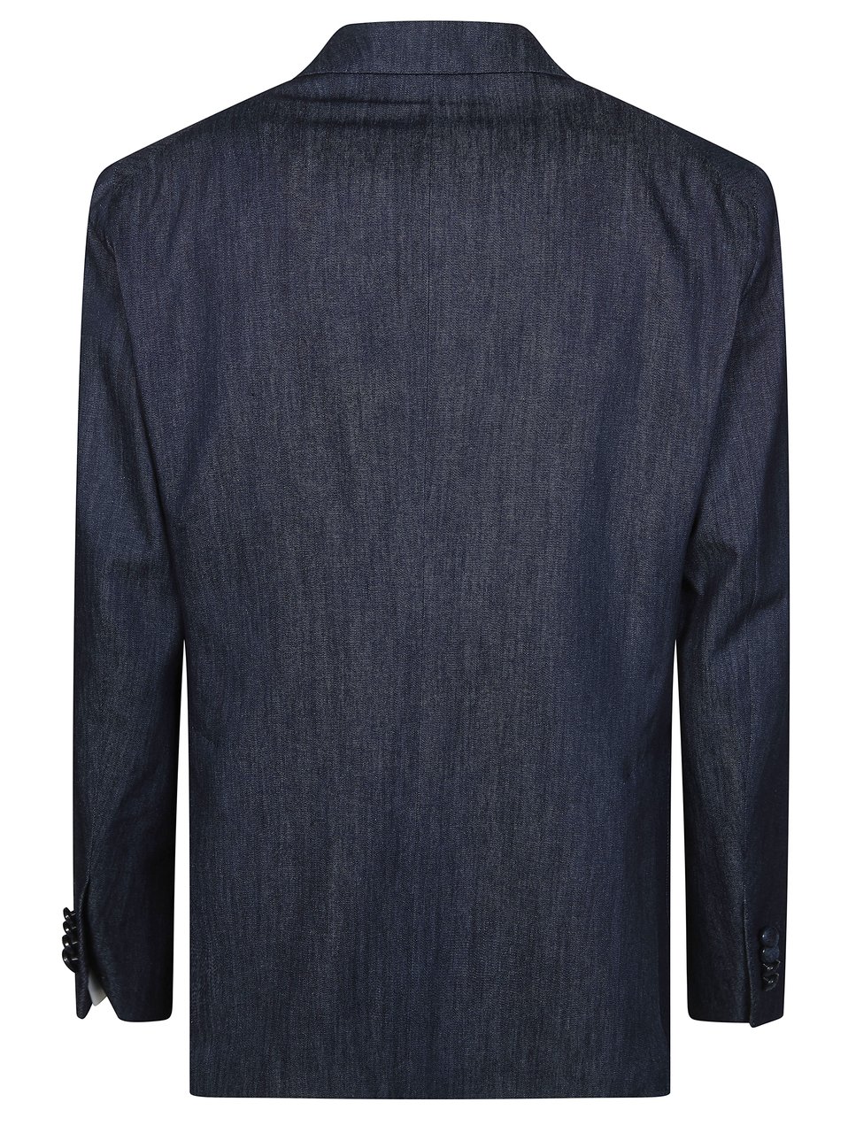 Tagliatore Deep Navy Textured Double-Breasted Blazer Zwart