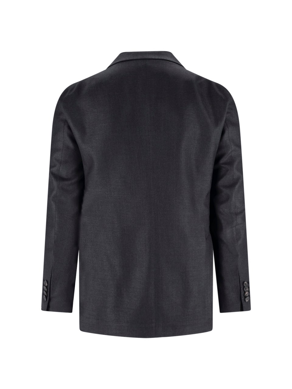 Tagliatore Blue Structured Double-Breasted Notch Lapel Jacket Zwart