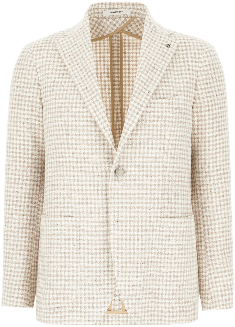 Tagliatore Tagliatore Embroidered stretch cotton blend blazer Divers