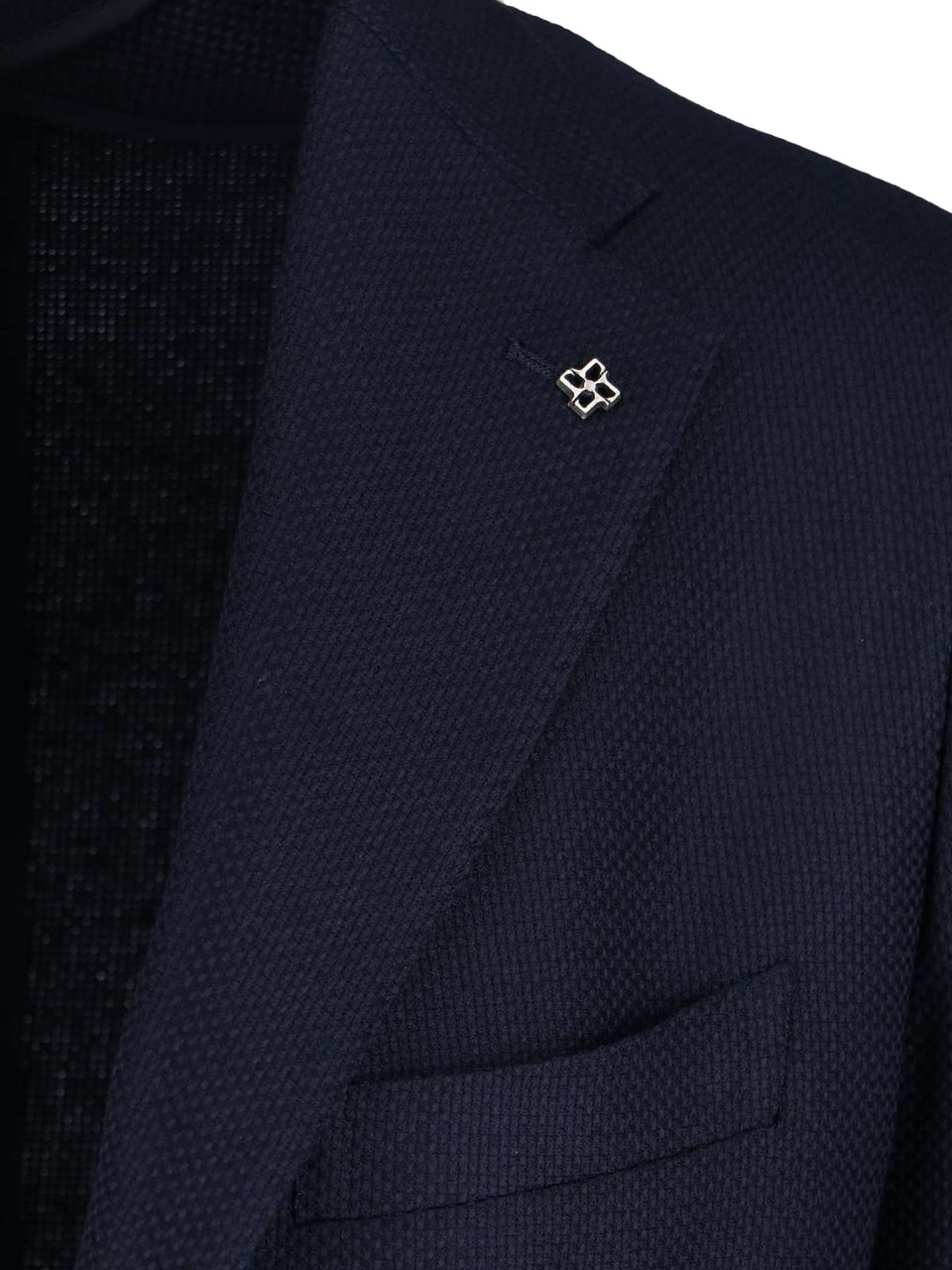Tagliatore Navy Virgin Wool Single-Breasted Blazer Blauw
