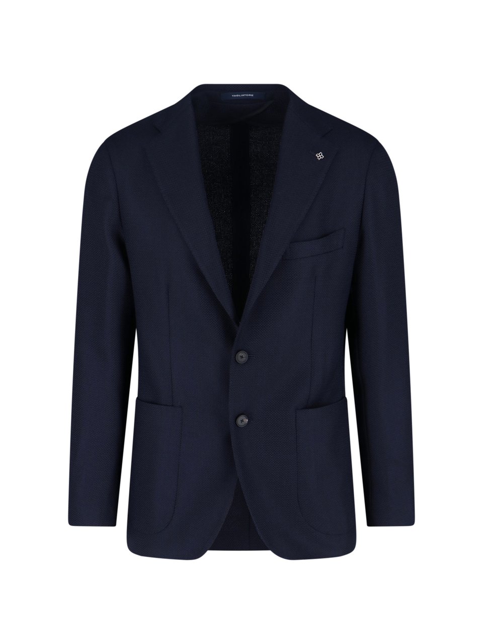 Tagliatore Navy Virgin Wool Single-Breasted Blazer Blauw