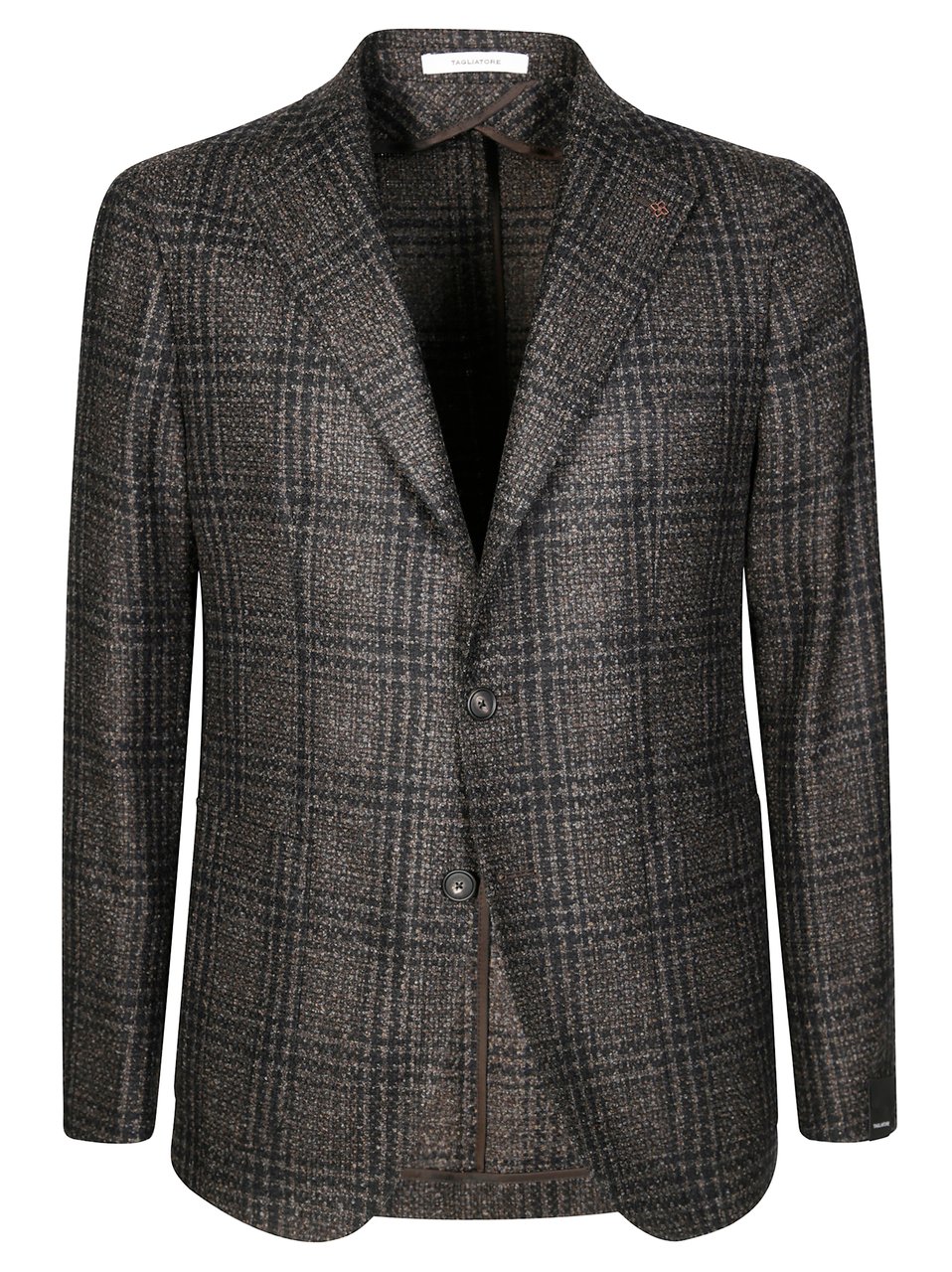 Tagliatore Tailored Black Blazer with Notched Lapel Grijs