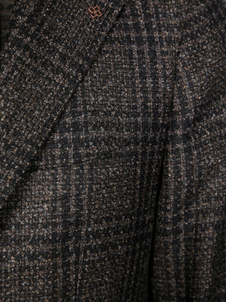 Tagliatore Tailored Black Blazer with Notched Lapel Grijs