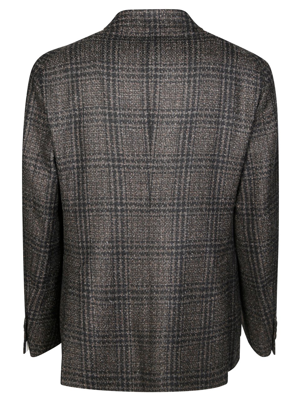 Tagliatore Tailored Black Blazer with Notched Lapel Grijs
