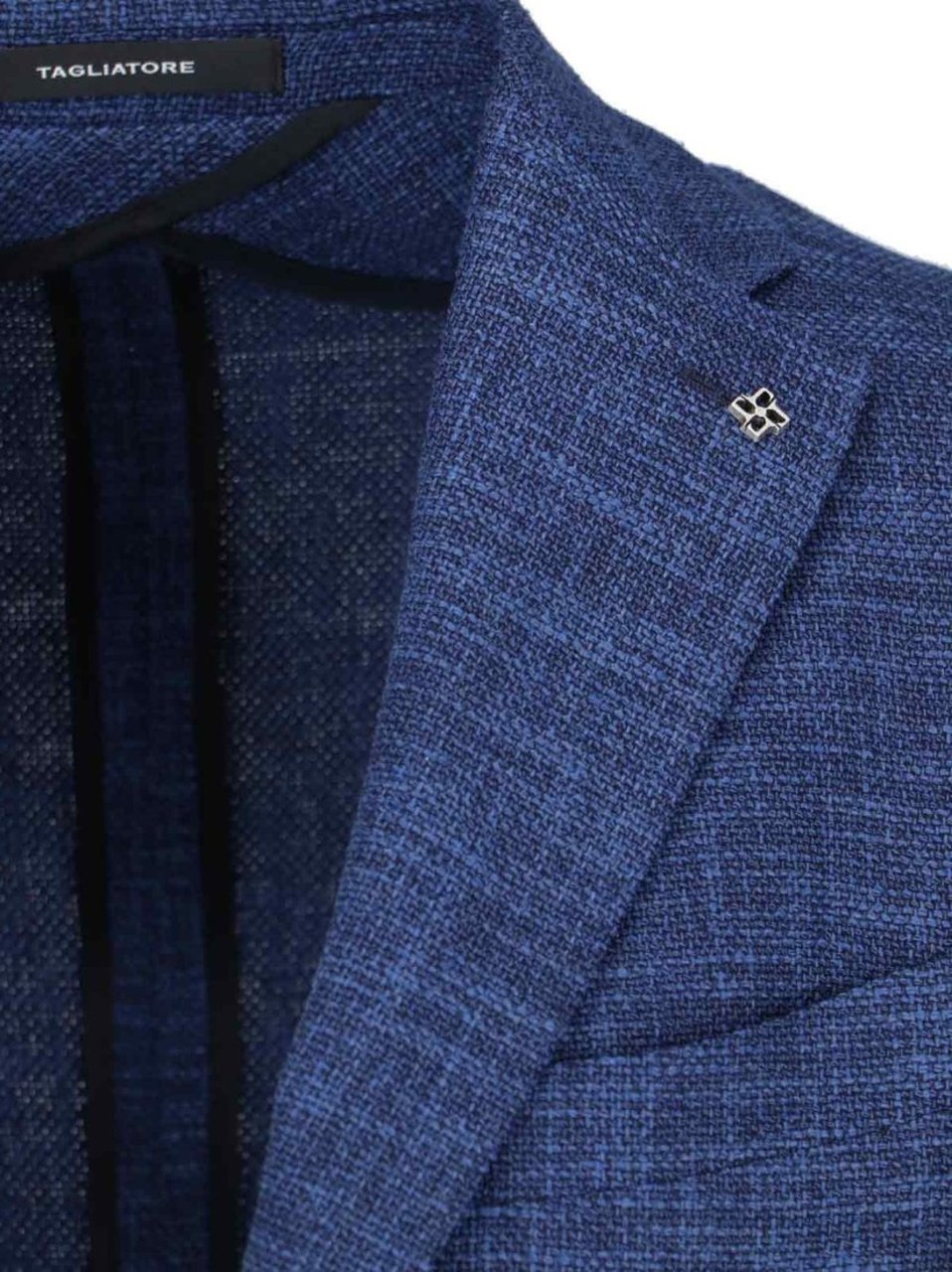 Tagliatore Single-Breasted Blazer – Blue Mélange Blauw