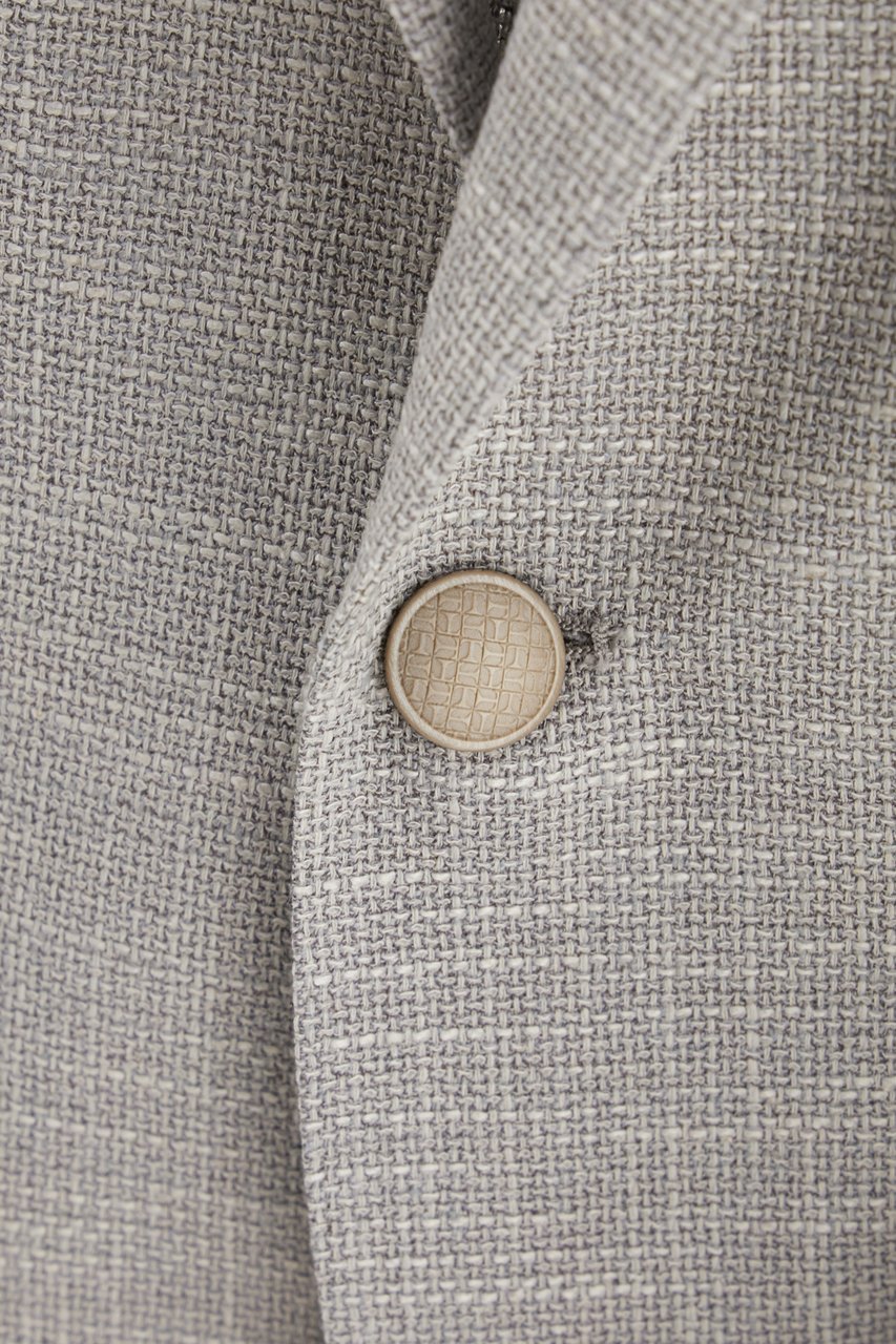 Tagliatore Grey stretch wool blend blazer Grijs