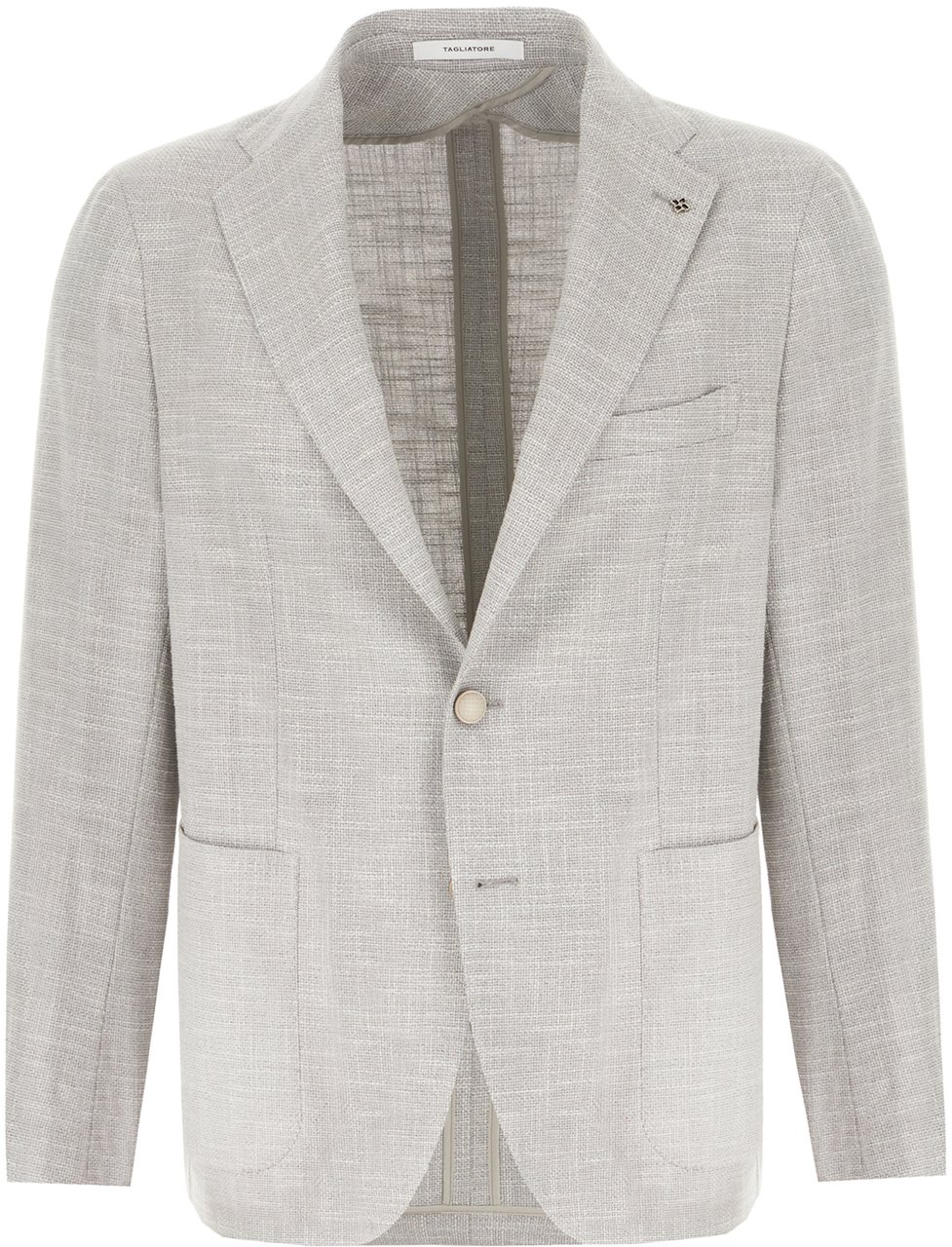 Tagliatore Grey stretch wool blend blazer Grijs