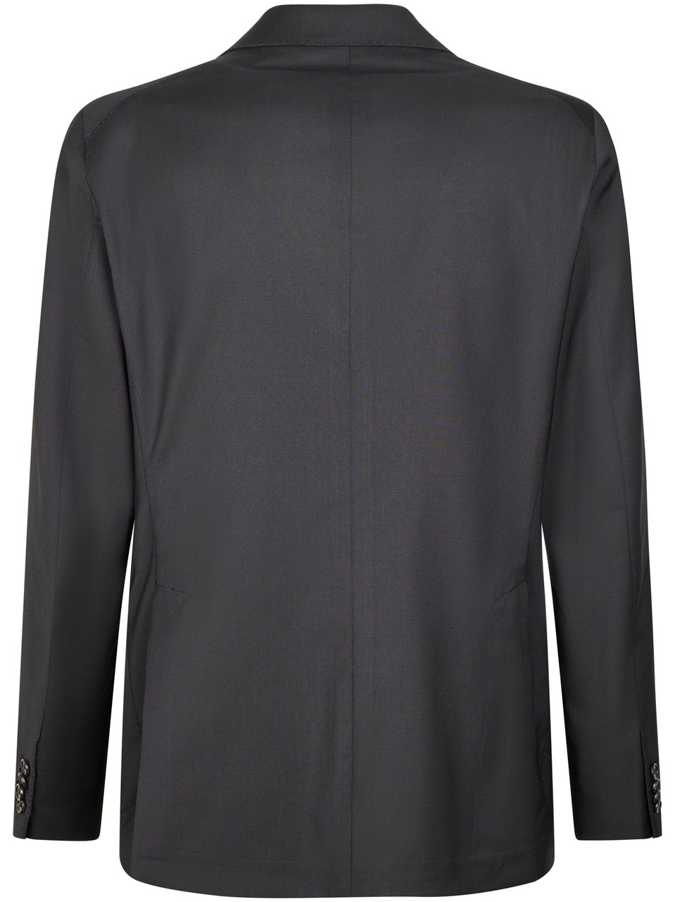 Tagliatore Tailored Virgin Wool Blazer with Metallic Lapel Pin Zwart